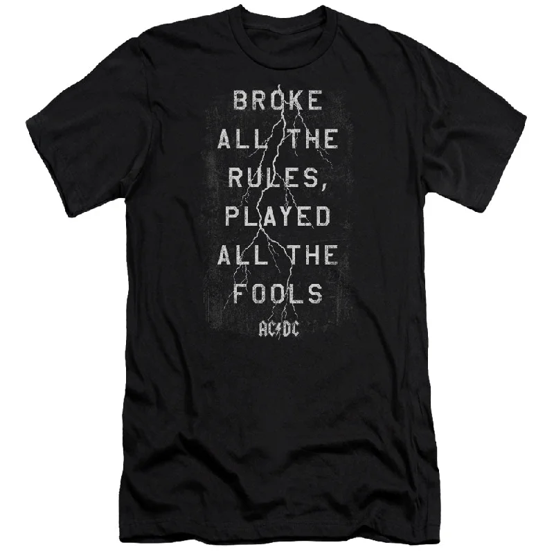 Anniversary Sale AC/DC Thunderstruck Song Lyrics Black Premium T-shirt