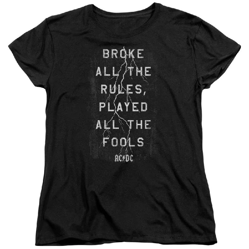 Price Fest AC/DC Thunderstruck Song Lyrics Womens Shirt