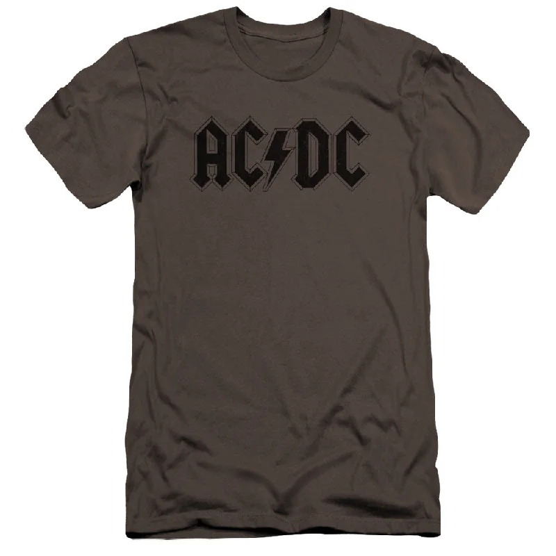 Flash Deals AC/DC Vintage Logo Charcoal Premium T-shirt