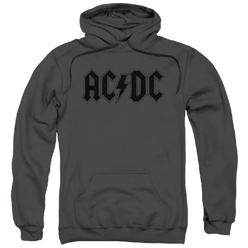 Discount Mania AC/DC Vintage Logo Charcoal Pullover Hoodie