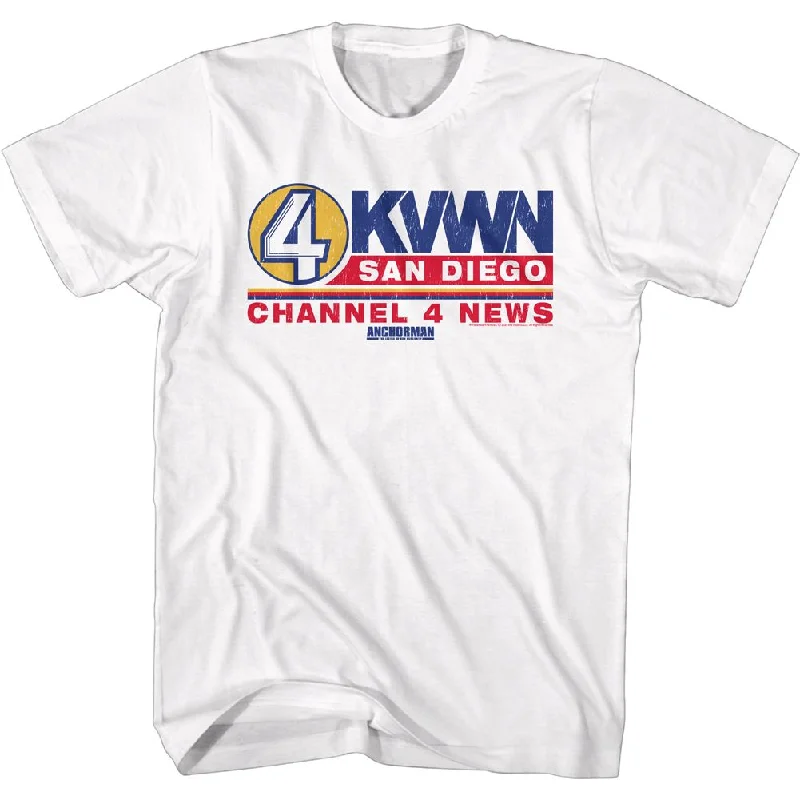 Markdowns Anchorman T-Shirt Channel 4 News White Tee