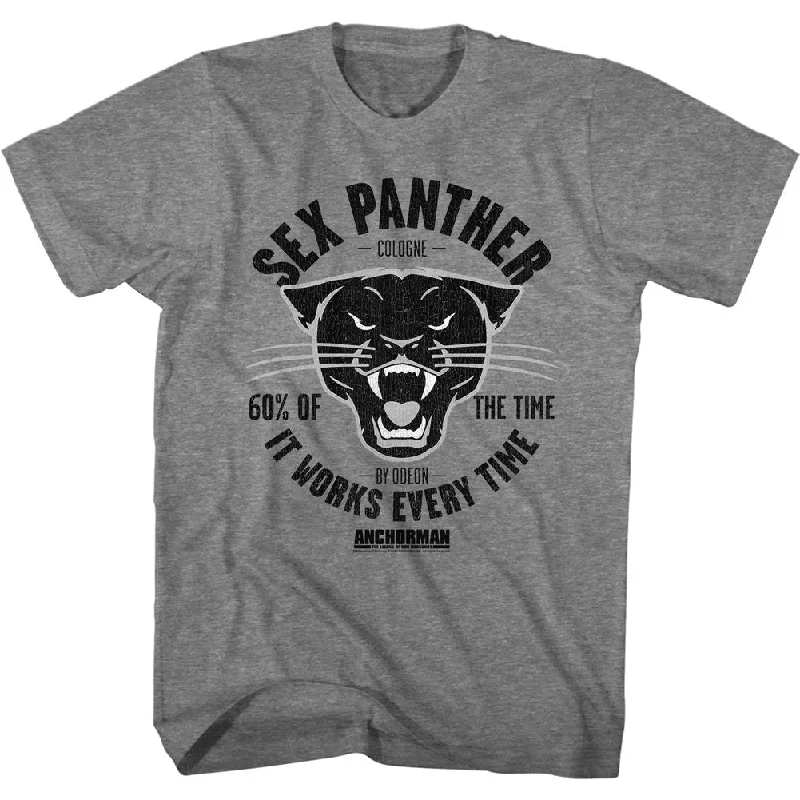 Steals and Deals Anchorman T-Shirt Sex Panther Cologne Grey Tee
