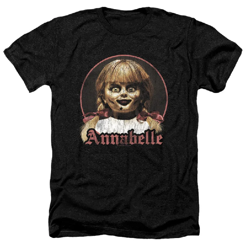 Fantastic Offers Annabelle Heather T-Shirt Vintage Doll Portrait Black Tee
