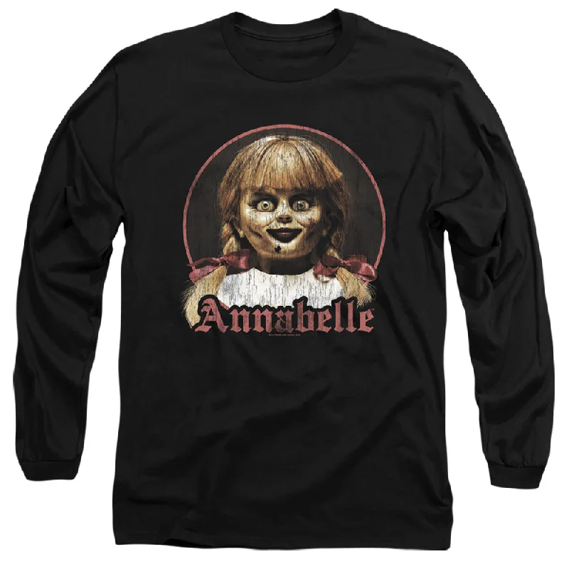 Buy Now Annabelle Long Sleeve T-Shirt Vintage Doll Portrait Black Tee
