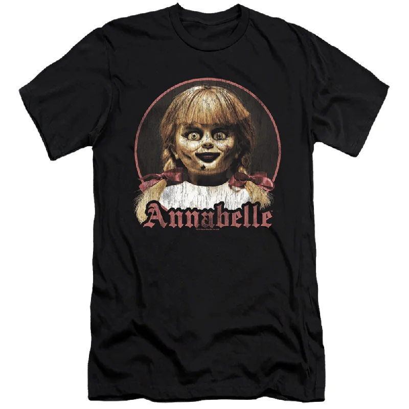 Exclusive Savings Annabelle Slim Fit T-Shirt Vintage Doll Portrait Black Tee