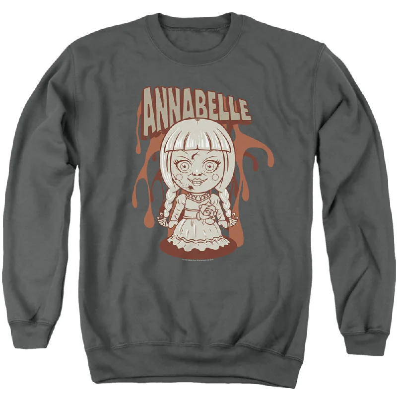 Discount Days Annabelle Sweatshirt Cartoon Doll Charcoal Pullover