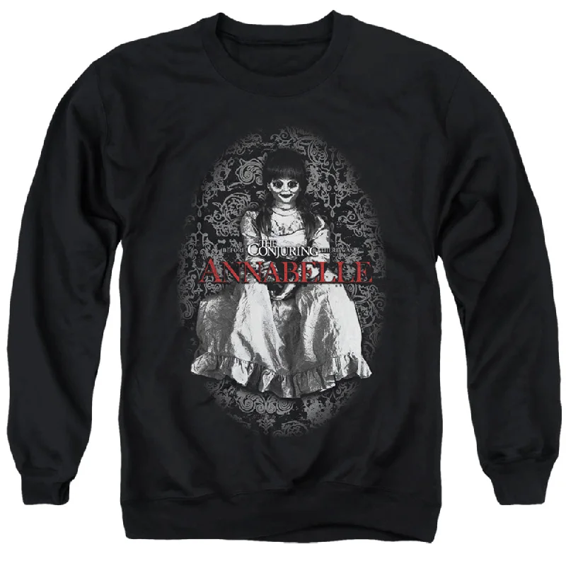 Savings Bonanza Annabelle Sweatshirt Doll Photo Black Pullover
