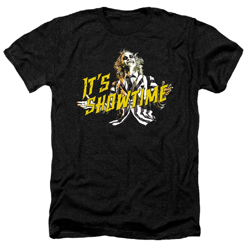 Deal Frenzy Beetlejuice Heather T-Shirt Its Showtime Black Tee