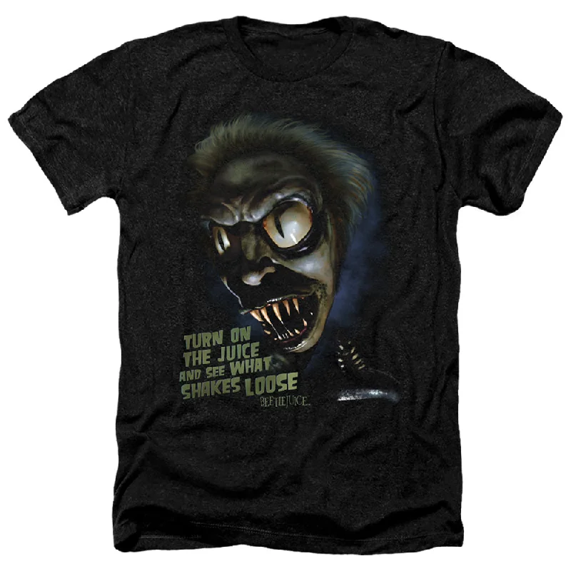 Super Deal Beetlejuice Heather T-Shirt Turn on the Juice Black Tee