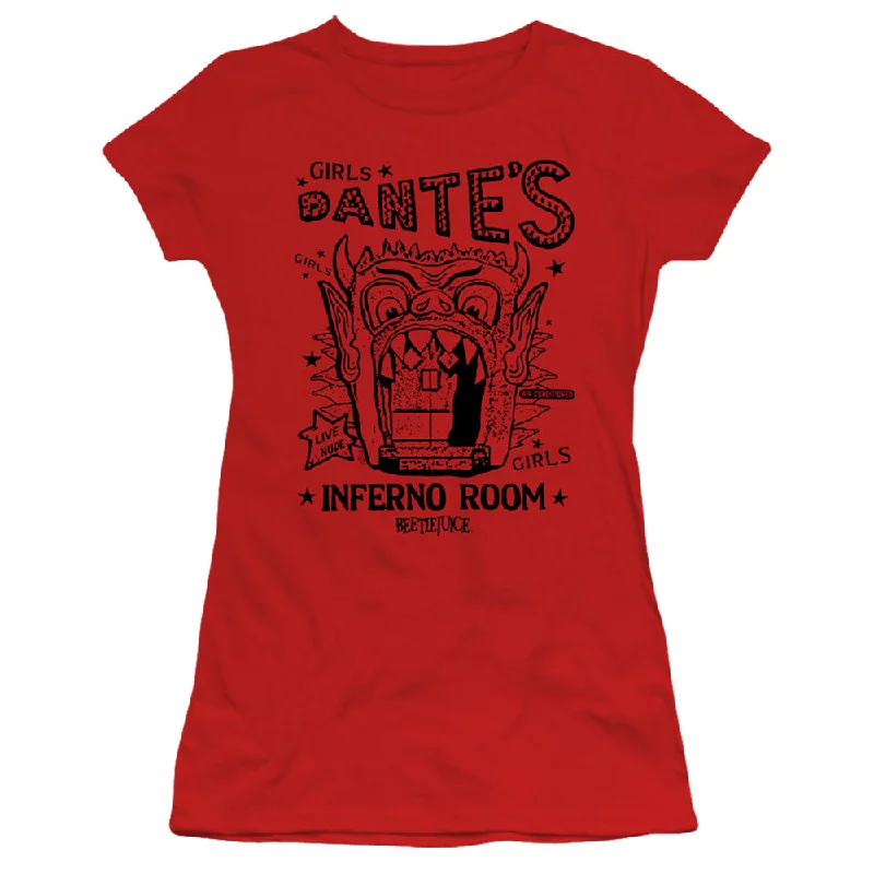 Value Deals Beetlejuice Juniors T-Shirt Dantes Inferno Room Red Tee