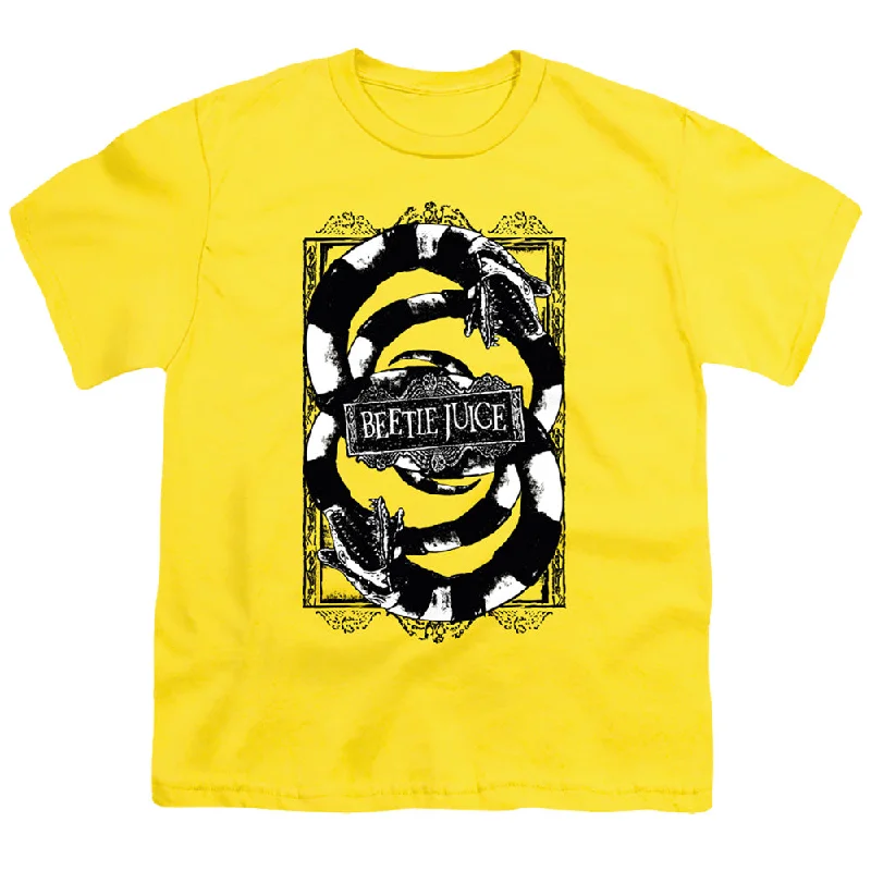 Closeout Sale Beetlejuice Kids T-Shirt Sandworms Yellow Tee