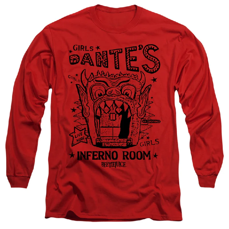 Today’s Deal Beetlejuice Long Sleeve T-Shirt Dantes Inferno Room Red Tee