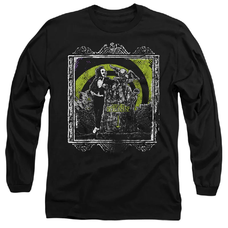 Don't Miss Beetlejuice Long Sleeve T-Shirt Here Lies Betelgeuse Black Tee