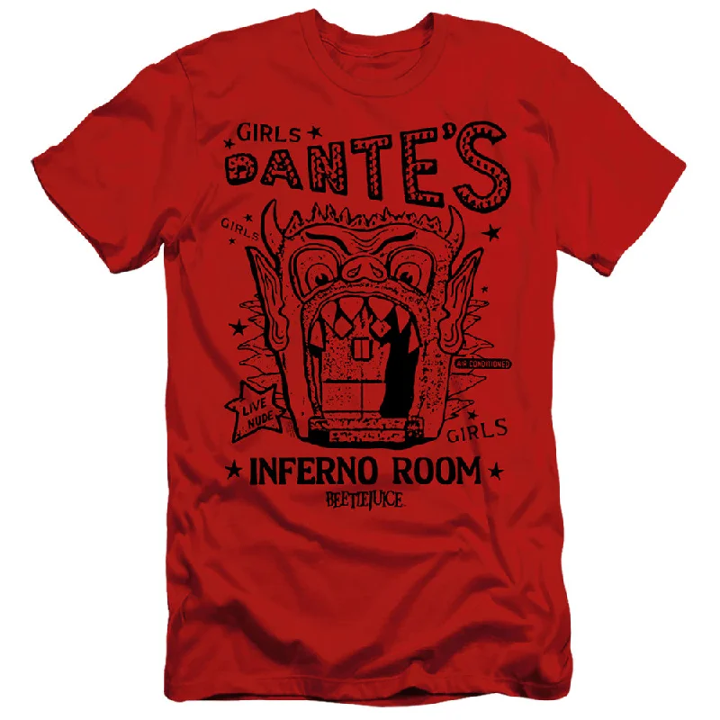 YEAR-End Clearance Beetlejuice Slim Fit T-Shirt Dantes Inferno Room Red Tee