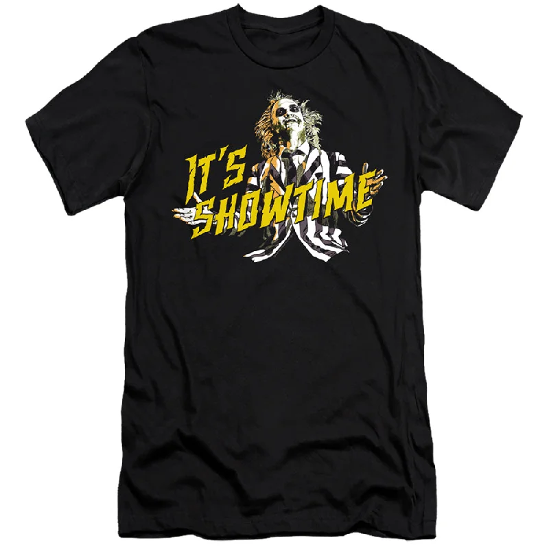 Warehouse Sale Beetlejuice Slim Fit T-Shirt Its Showtime Black Tee