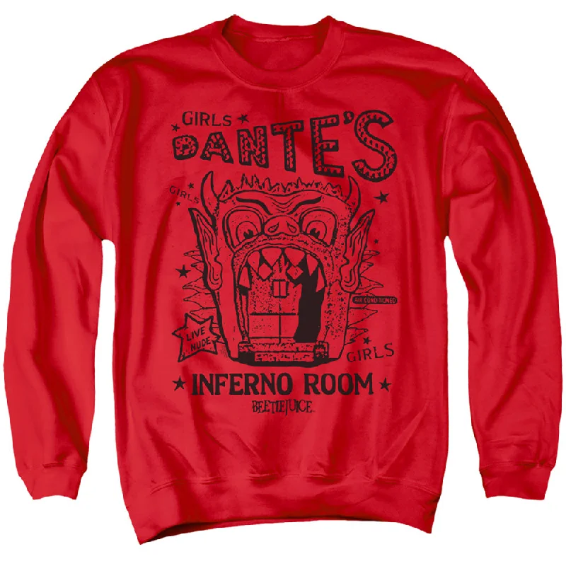 Weekend Deal Beetlejuice Sweatshirt Dantes Inferno Room Red Pullover