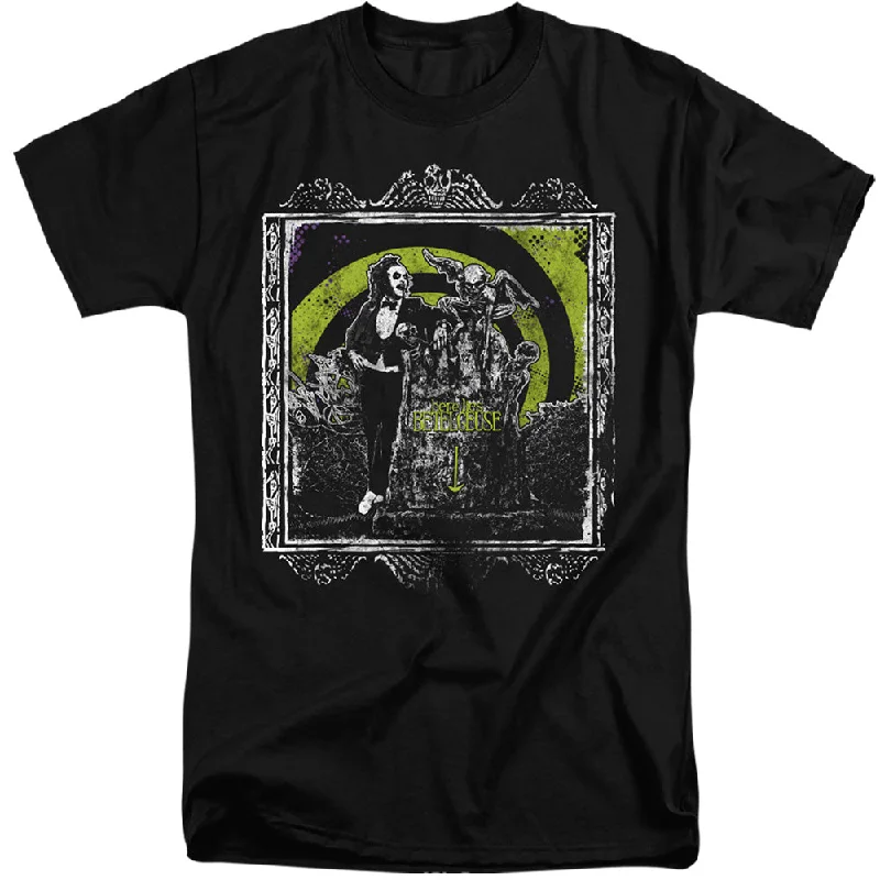 Discount Mania Beetlejuice Tall T-Shirt Here Lies Betelgeuse Black Tee