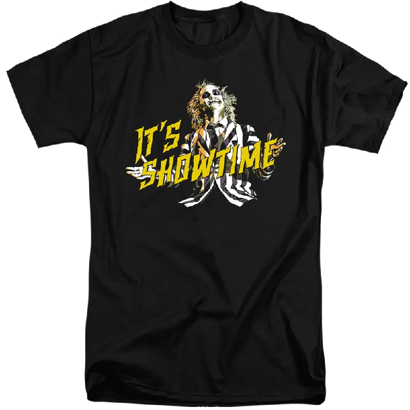Markdown Madness Beetlejuice Tall T-Shirt Its Showtime Black Tee
