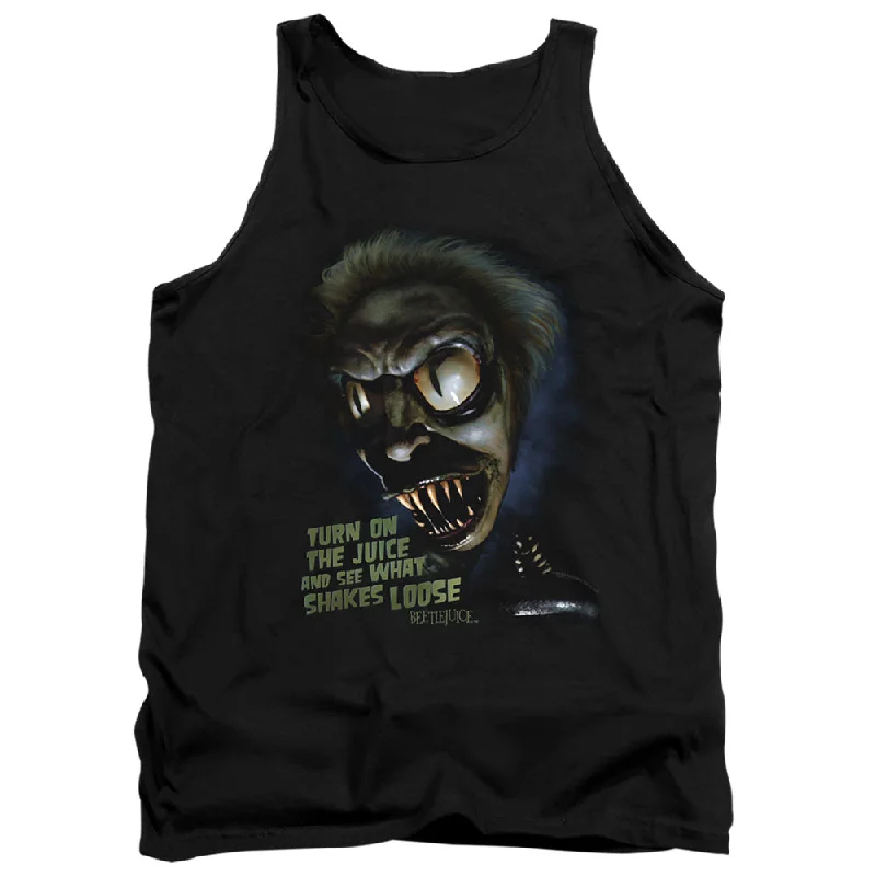 Super Bargain Beetlejuice Tanktop Turn on the Juice Black Tank