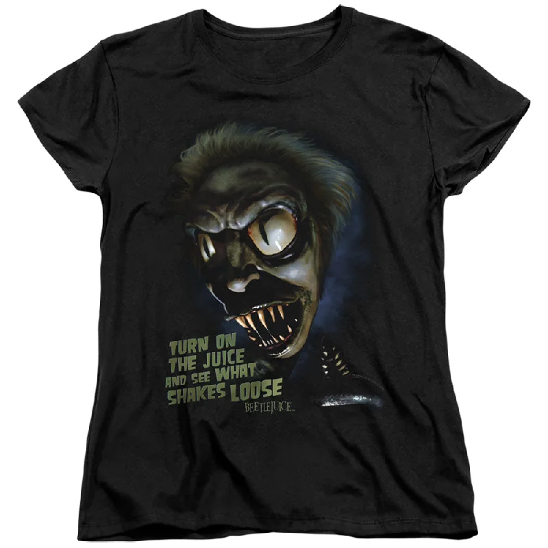 Stock Clearance Beetlejuice Womens T-Shirt Turn on the Juice Black Tee