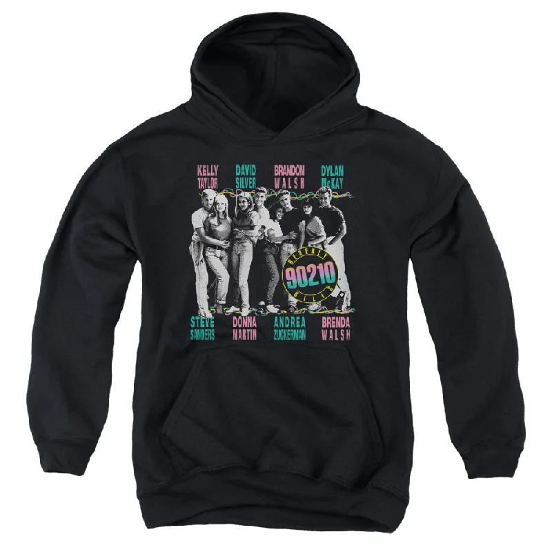 Today Only Beverly Hills 90210 Kids Hoodie Cast with Names Black Hoody