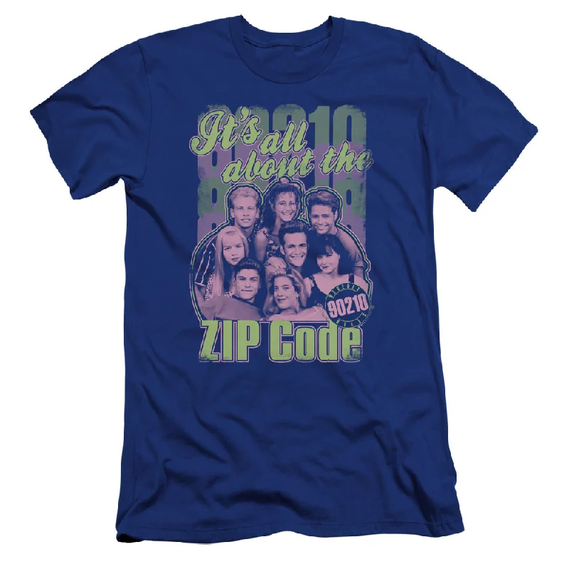 Special Offer Beverly Hills 90210 Premium Canvas T-Shirt Zip Code Royal Tee