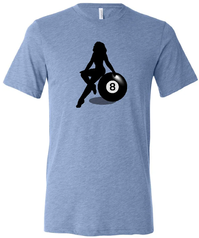 Savings Galore Billiards Pin Up Girl 8 Ball Tri Blend T-shirt