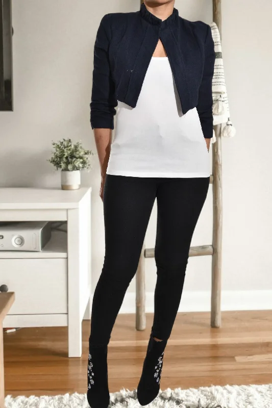 Early Access Black Crop Bolero