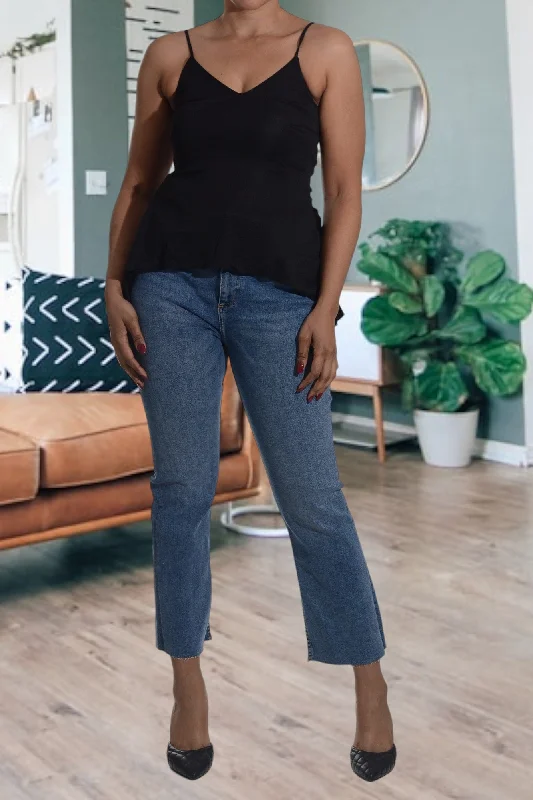 Deal Frenzy Black Strappy Top