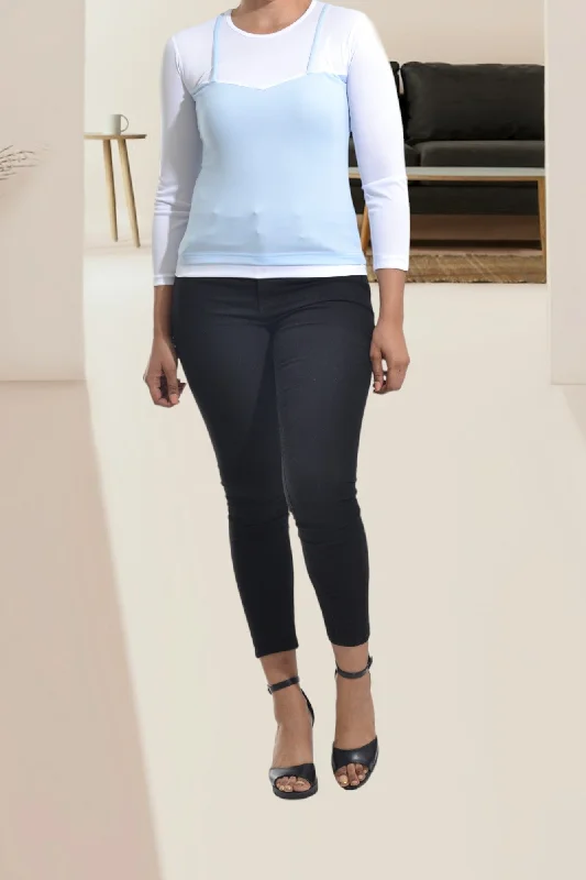 Closeout Ladies Blue 2 in 1 Top