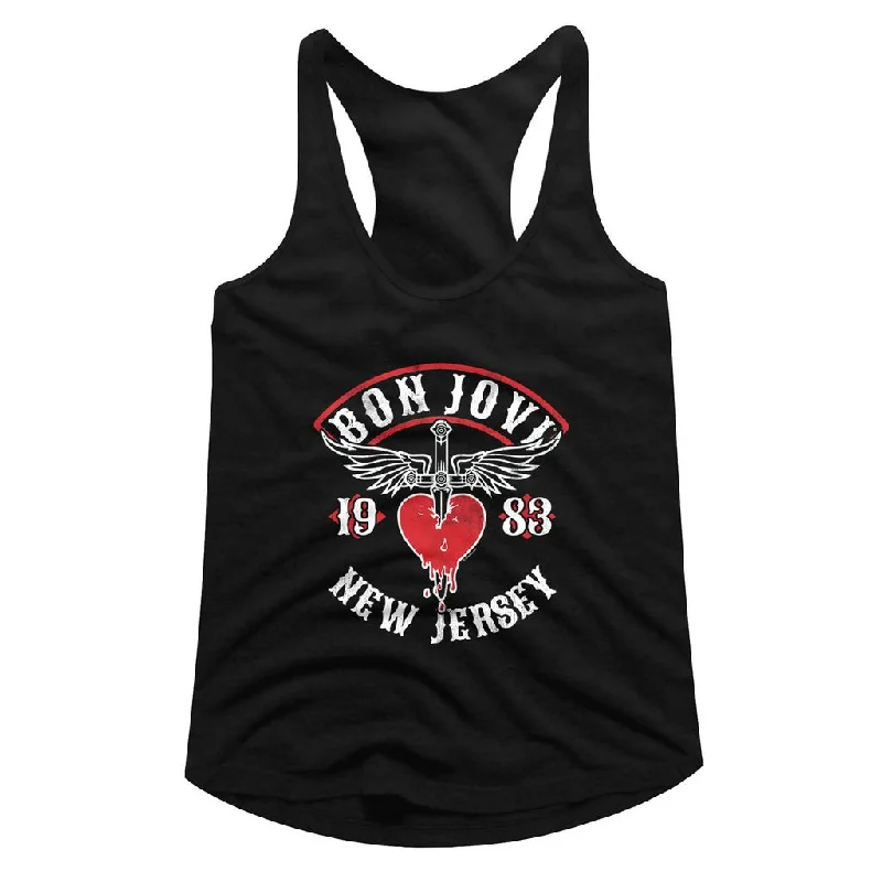 Holiday Sale Bon Jovi Ladies Racerback Tanktop 1983 New Jersey Tank