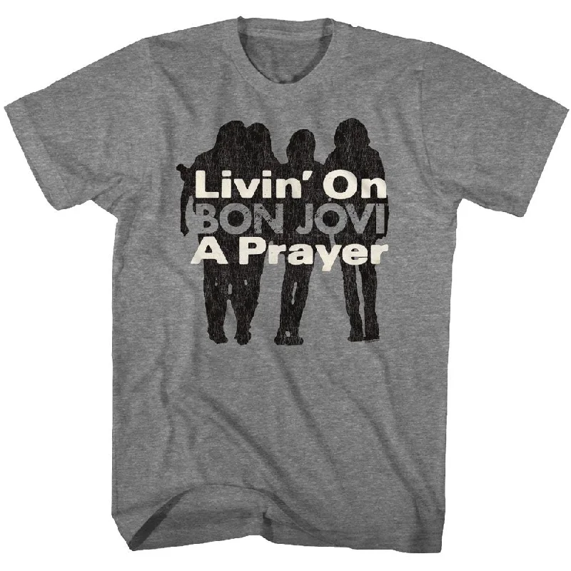 New Markdowns Bon Jovi Livin On A Prayer Graphite Heather T-shirt