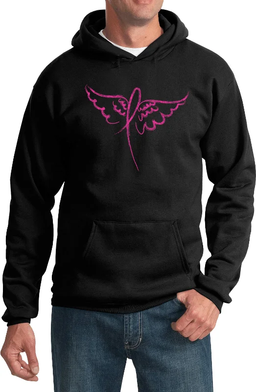 Mega Sale Breast Cancer Awareness Hoodie Wings Ribbon