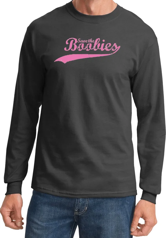 Best Seller Breast Cancer Long Sleeve Shirt Save The Boobies