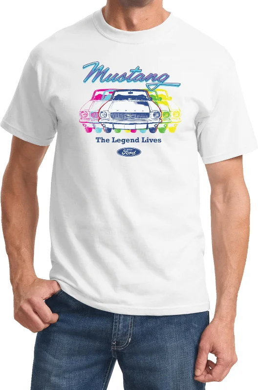Quick Sale Colorful Ford Mustang T-shirt Legend Lives