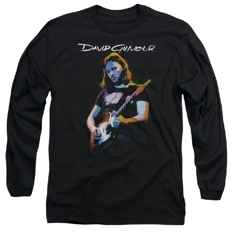 Bonus Savings David Gilmour Long Sleeve T-Shirt Classic Portrait Black Tee