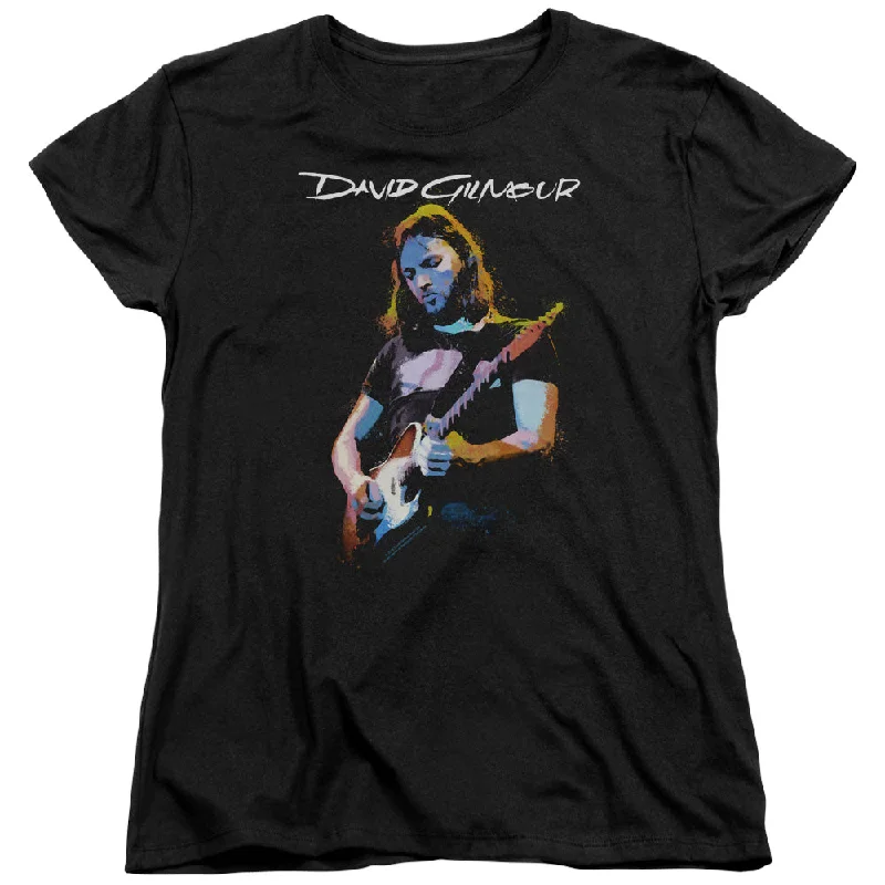 Mega Sale David Gilmour Womens T-Shirt Classic Portrait Black Tee