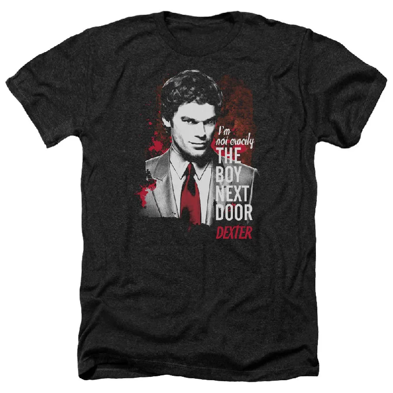 New Arrival Dexter Heather T-Shirt Boy Next Door Black Tee