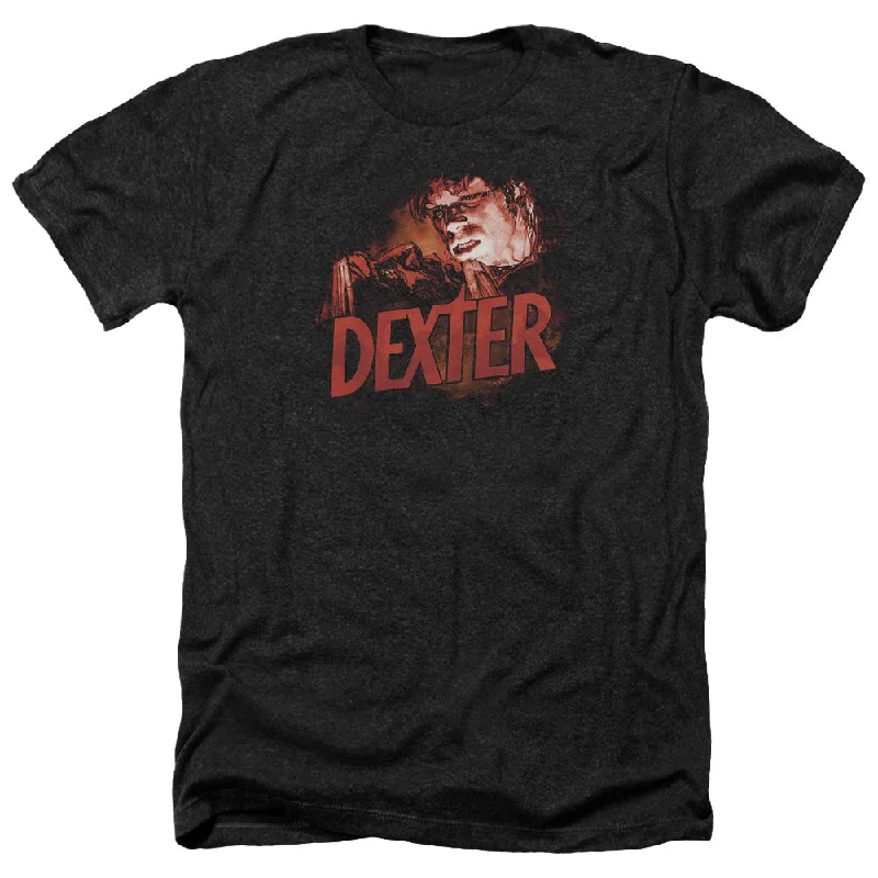 Quick Sale Dexter Heather T-Shirt Drawing Black Tee