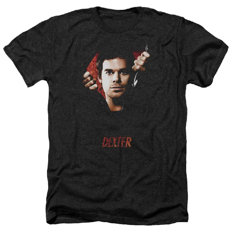 Can't Miss Dexter Heather T-Shirt Portrait Black Tee