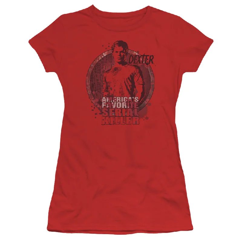 Discount Mania Dexter Juniors T-Shirt Dexter Americas Favorite Red Tee