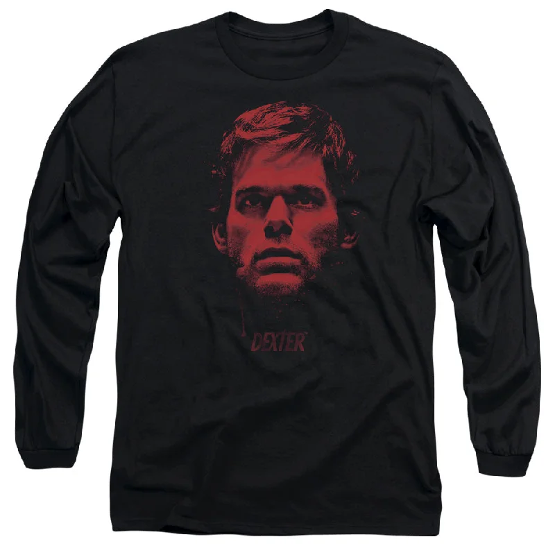 Special Offer Dexter Long Sleeve T-Shirt Bloody Face Black Tee