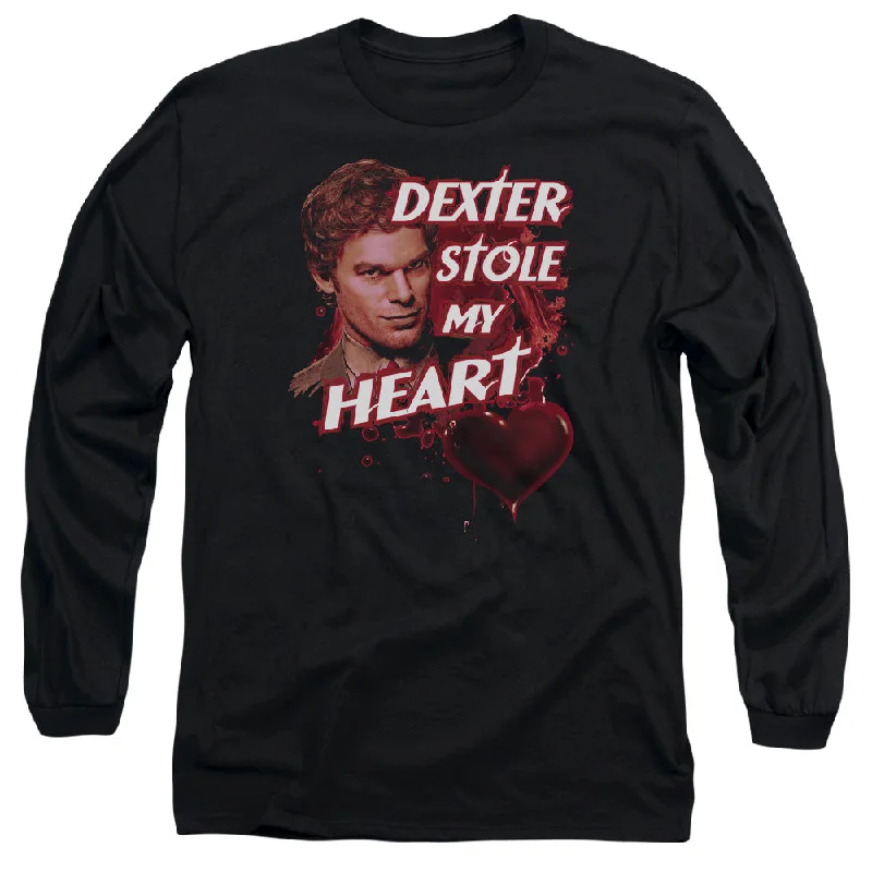 Mega Sale Dexter Long Sleeve T-Shirt Dexter Stole My Heart Black Tee