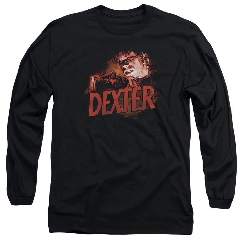 Special Discount Dexter Long Sleeve T-Shirt Drawing Black Tee