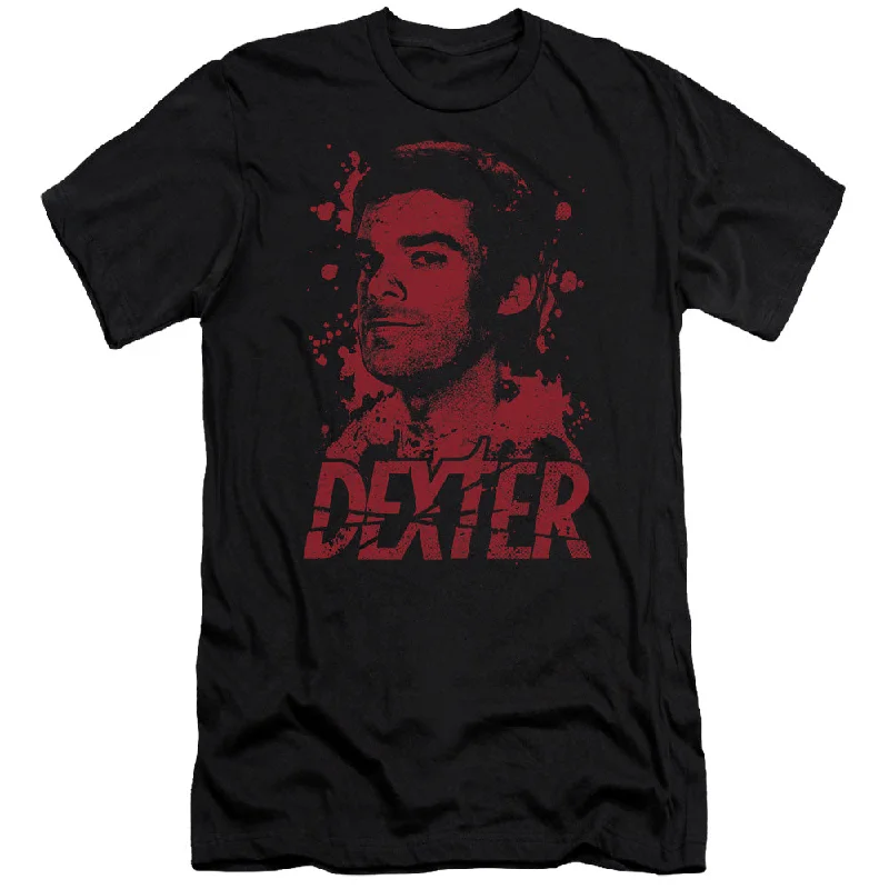 Extra Savings Dexter Premium Canvas T-Shirt Blood Splatter Black Tee