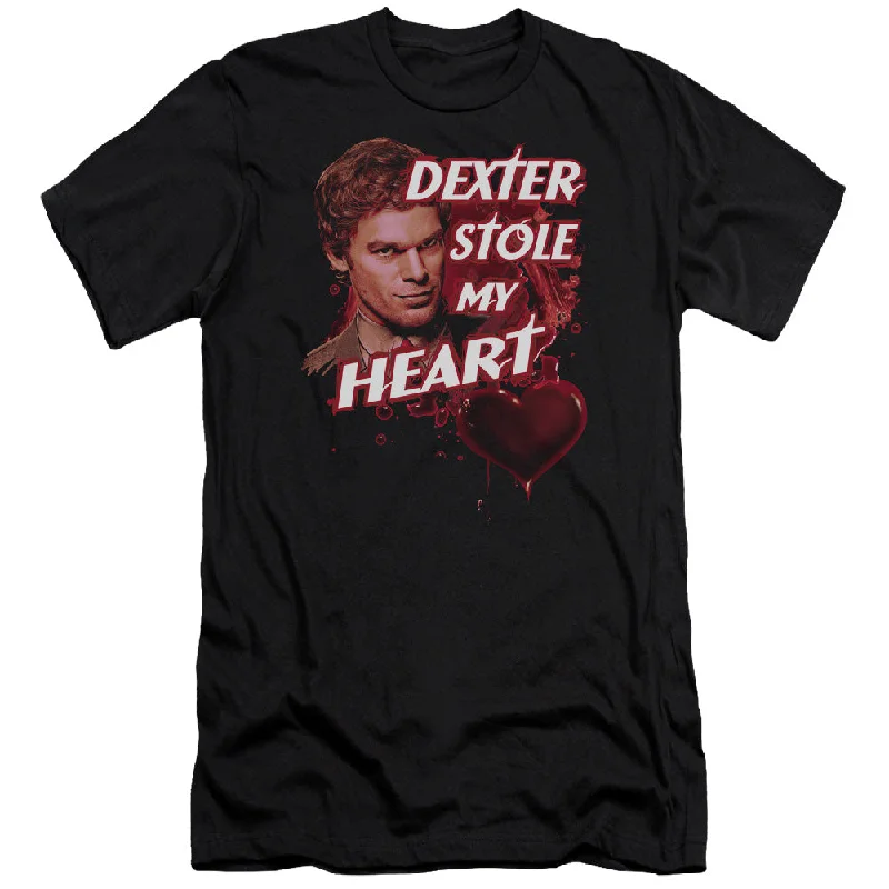 Exclusive Online Offer Dexter Premium Canvas T-Shirt Dexter Stole My Heart Black Tee