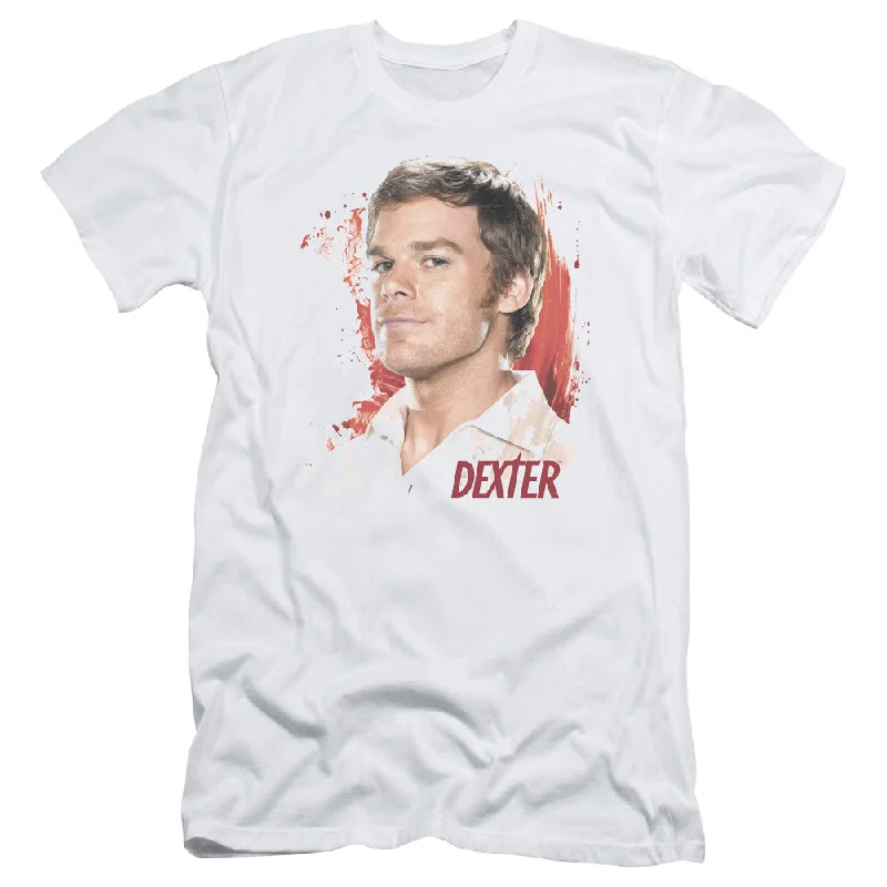 The Best Prices Dexter Slim Fit T-Shirt Blood Splatter Portrait White Tee