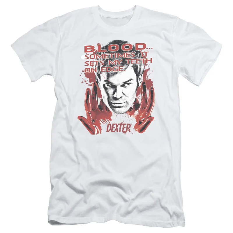 Best Deals Dexter Slim Fit T-Shirt Blood White Tee