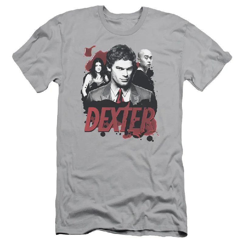 Steals and Deals Dexter Slim Fit T-Shirt Bloody Trio Silver Tee