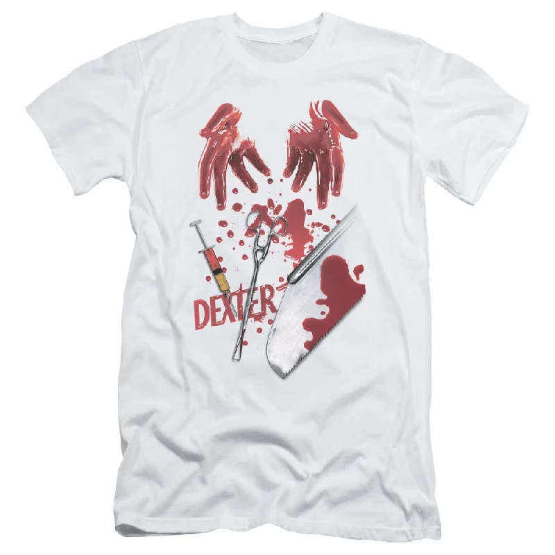 Act Now Dexter Slim Fit T-Shirt Tools White Tee